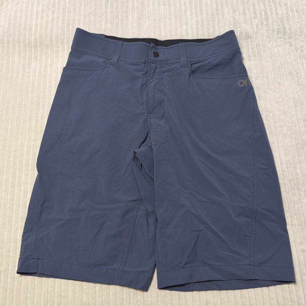 Outdoor Research Ferrosi Shorts Mens 30 Blue Khaki Stretch Mid Rise Hiking V044